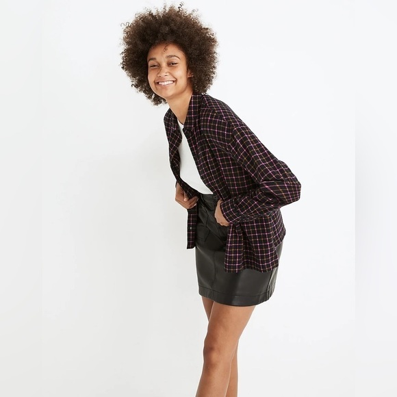 Madewell Grunge Plaid Flannel Long Sleeves Button Up Shirt Size M Cabincore - Picture 9 of 10